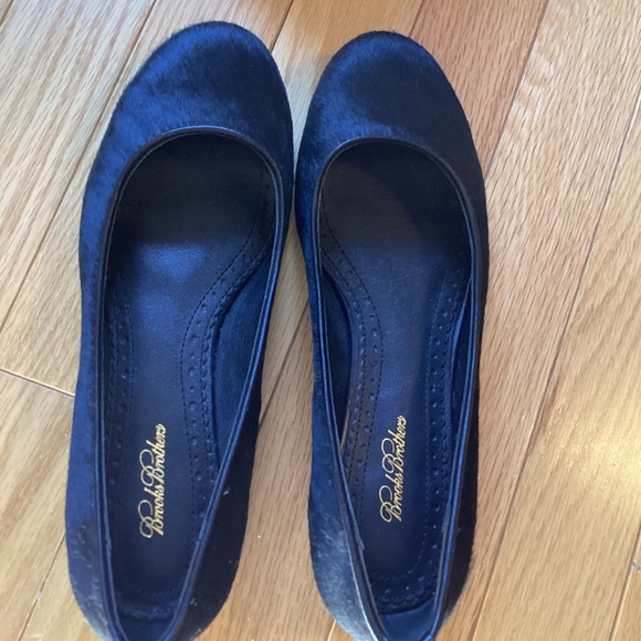 Brooks Brothers Black Calf Hair Ballet Flats size 6.5 New in box - Picture 2 of 11